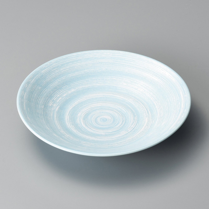 山万 19909-020 水色しぶきリップル6.0皿 1個(ご注文単位1個)【直送品】