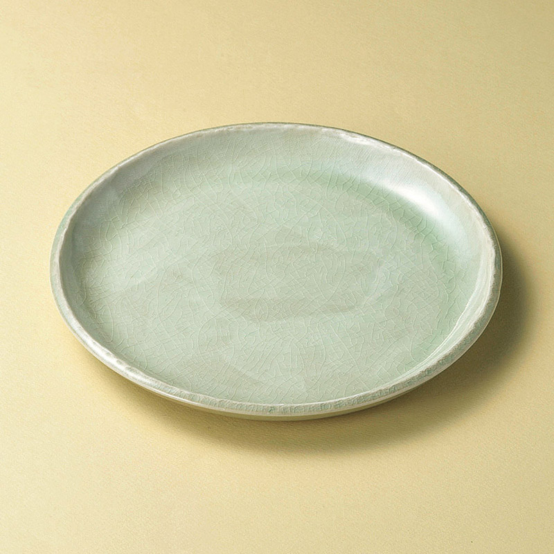 山万 19706-580 うすみどり9.0丸皿  1個（ご注文単位1個）【直送品】