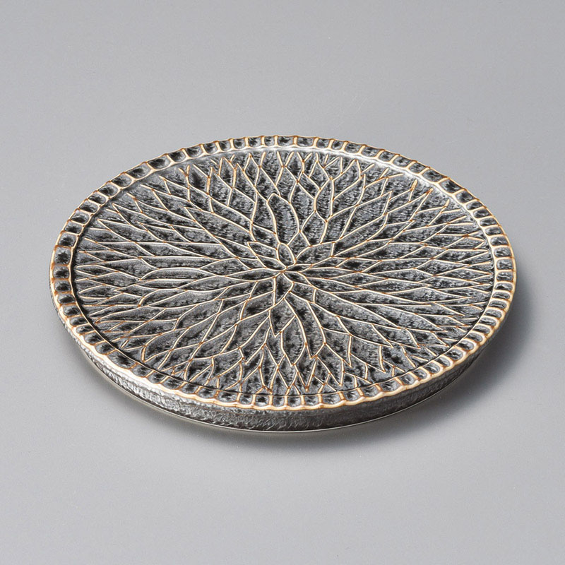 山万 20024-140 孔雀ダリア彫皿  1個（ご注文単位1個）【直送品】
