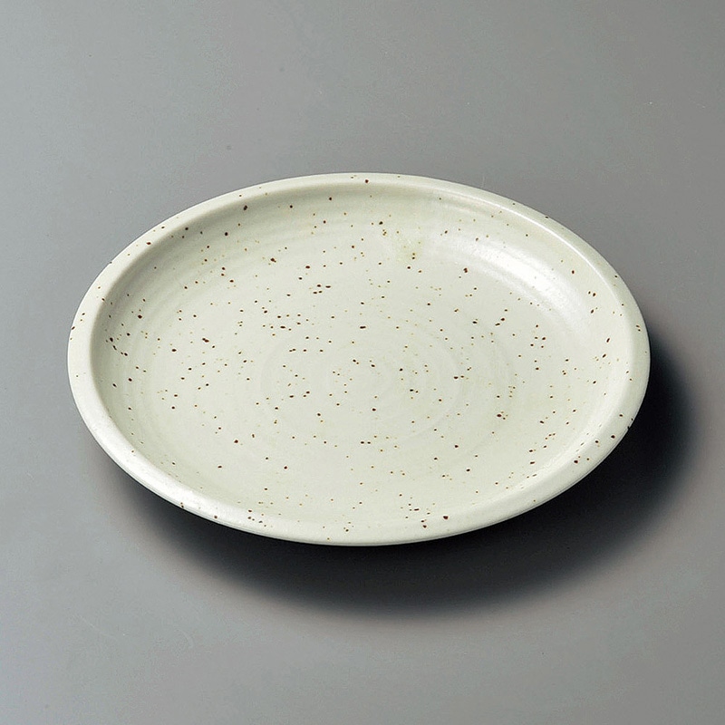 山万 20310-180 白ゆず粉引8.0皿  1個（ご注文単位1個）【直送品】