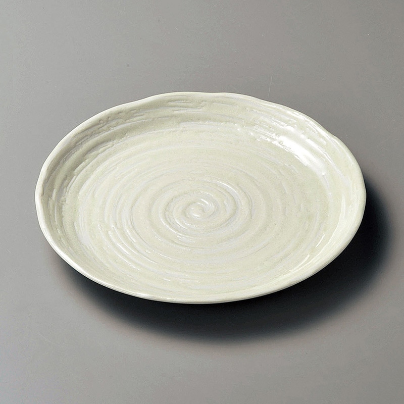 山万 20526-570 吉祥粉引8.0皿  1個（ご注文単位1個）【直送品】