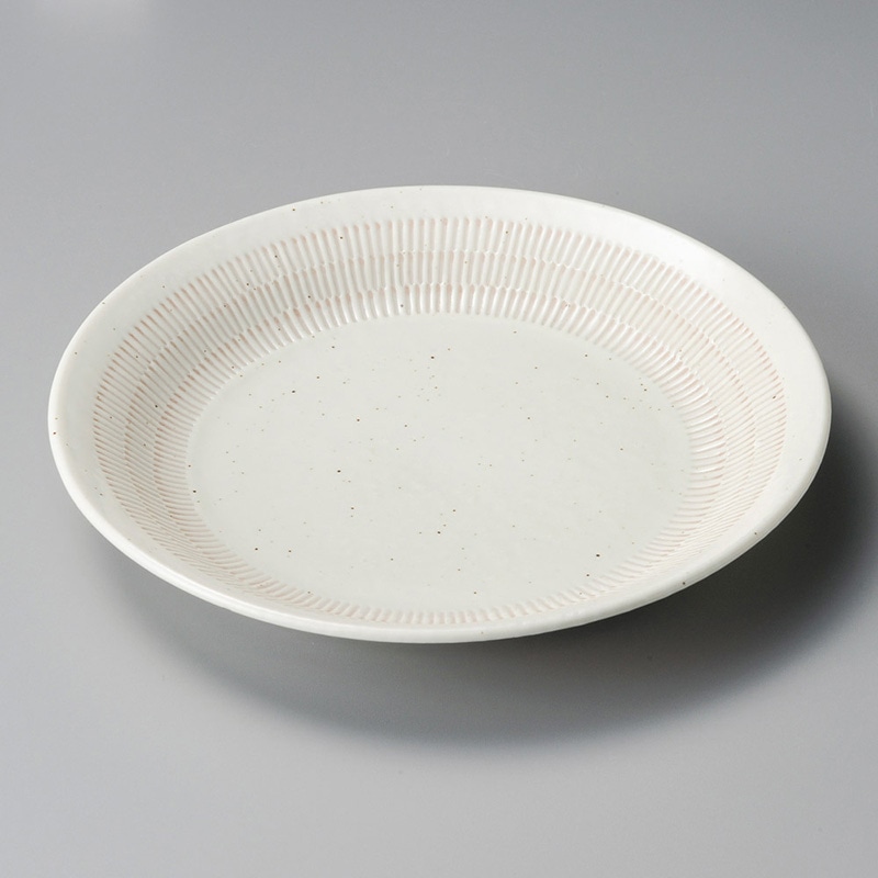 >山万 20524-190 粉引トチリ240プレート  1個（ご注文単位1個）【直送品】