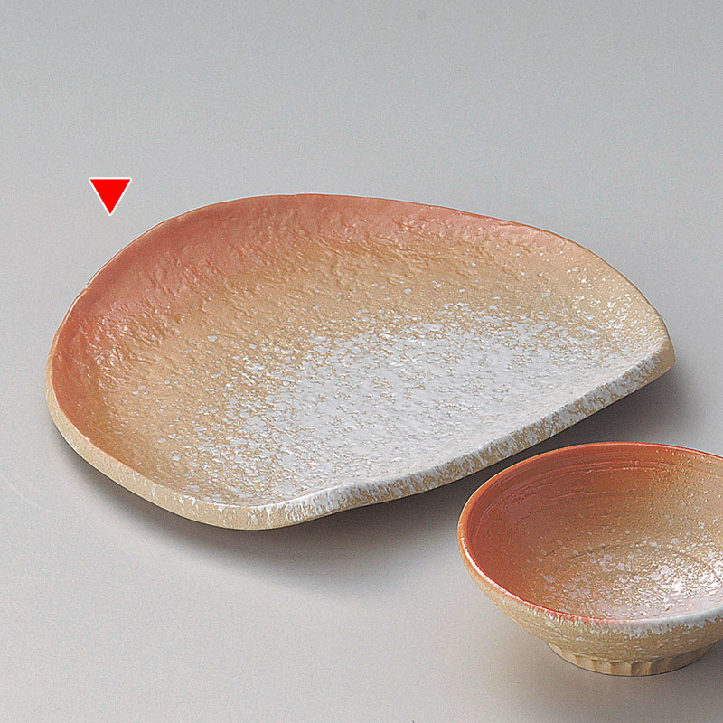 山万 20815-580 雪どけ半月天皿 1個(ご注文単位1個)【直送品】