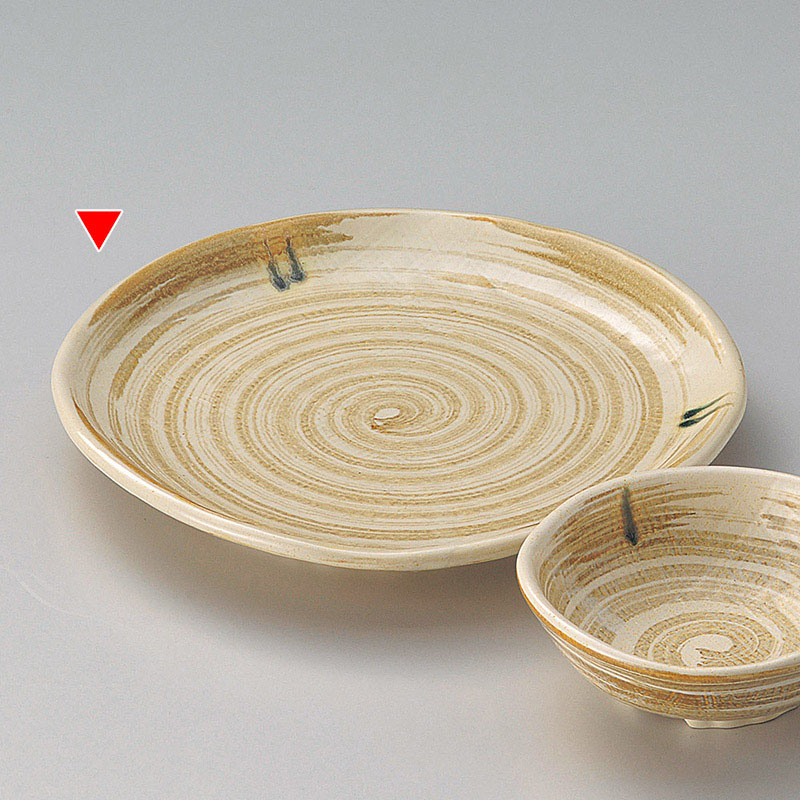 山万 20909-550 茶粉引天皿 1個(ご注文単位1個)【直送品】