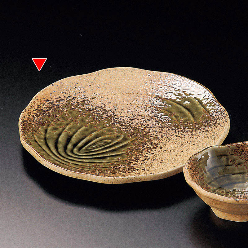 山万 20927-030 織部吹天皿 1個(ご注文単位1個)【直送品】