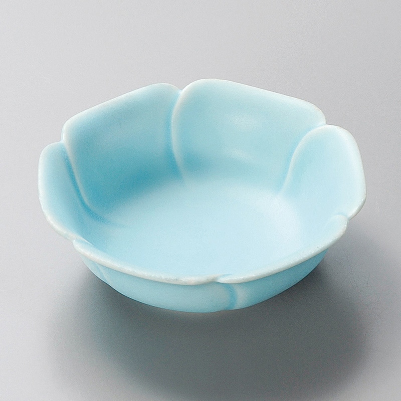 山万 21229-020 花芙蓉 水色浅鉢 1個（ご注文単位1個）【直送品】