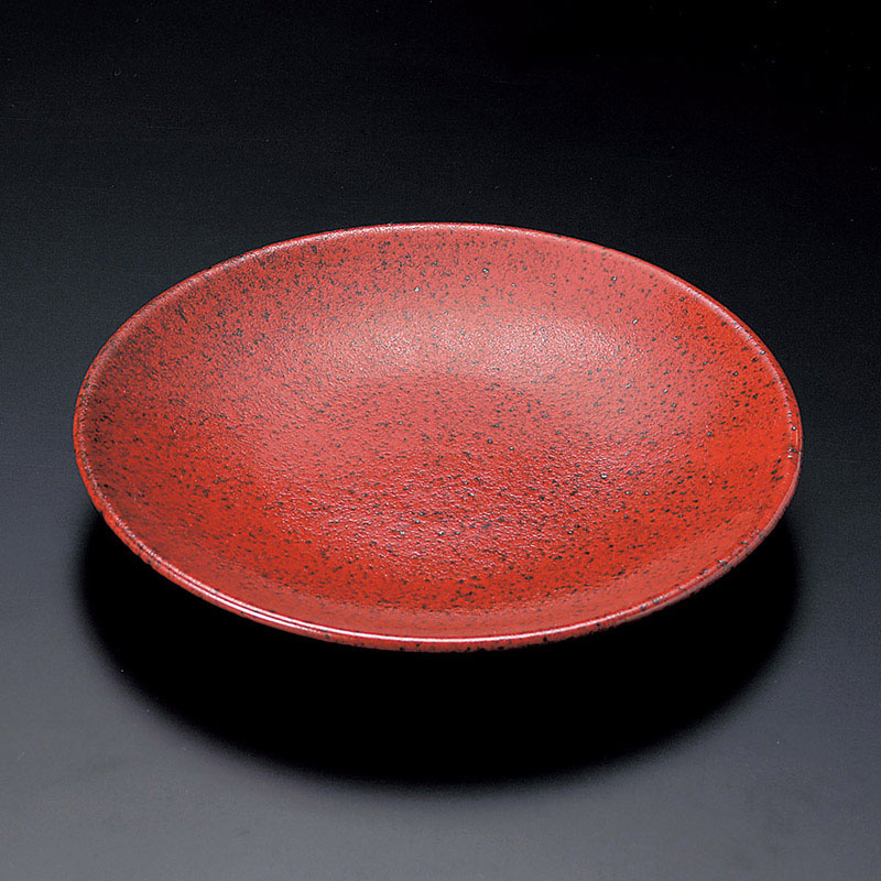 山万 21607-180 赤結晶マグマ丸7.0皿 1個(ご注文単位1個)【直送品】
