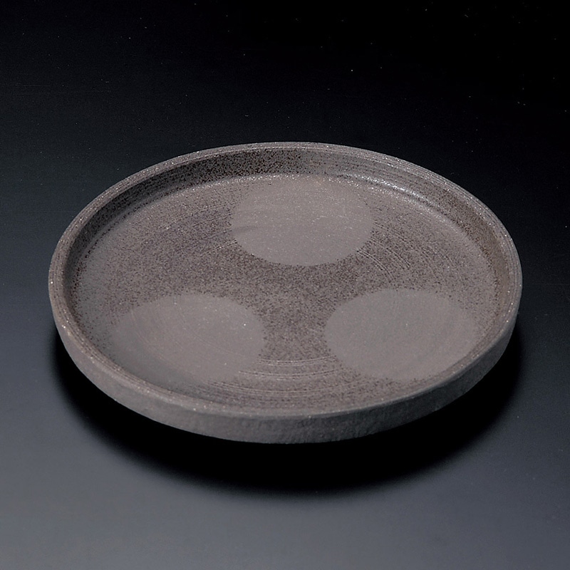 山万 21417-170 炭化土7.5切立丸皿 1個(ご注文単位1個)【直送品】