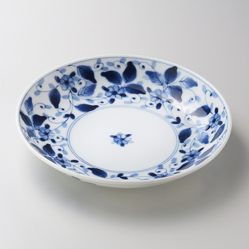 山万 21801-190 染付彩華7.0皿 1個(ご注文単位1個)【直送品】