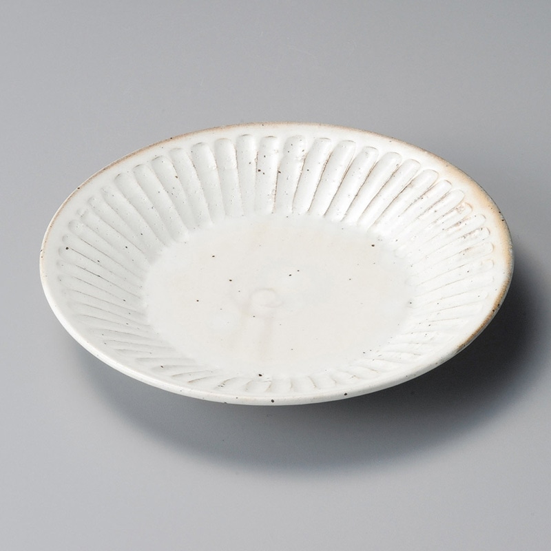 山万 22108-330 粉引ソギ目6.5リム皿 1個(ご注文単位1個)【直送品】