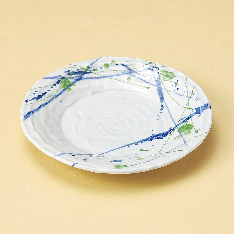 山万 22015-180 砂目2色打6.0皿 1個(ご注文単位1個)【直送品】