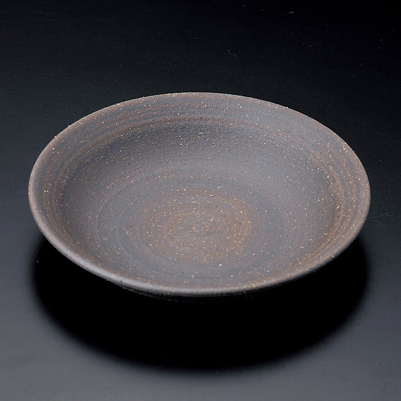 山万 22109-660 黒彩6.0中皿(信楽焼) 1個(ご注文単位1個)【直送品】