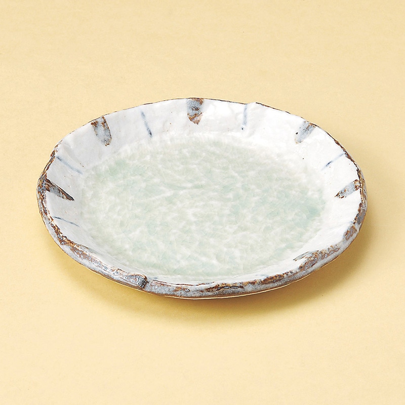 山万 22303-550 ヒワ釉渕十草6.0丸皿 1個(ご注文単位1個)【直送品】