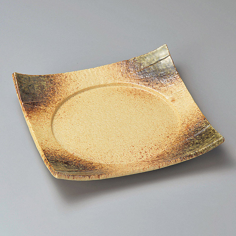 山万 22612-550 伊賀織部7.5四方皿  1個（ご注文単位1個）【直送品】