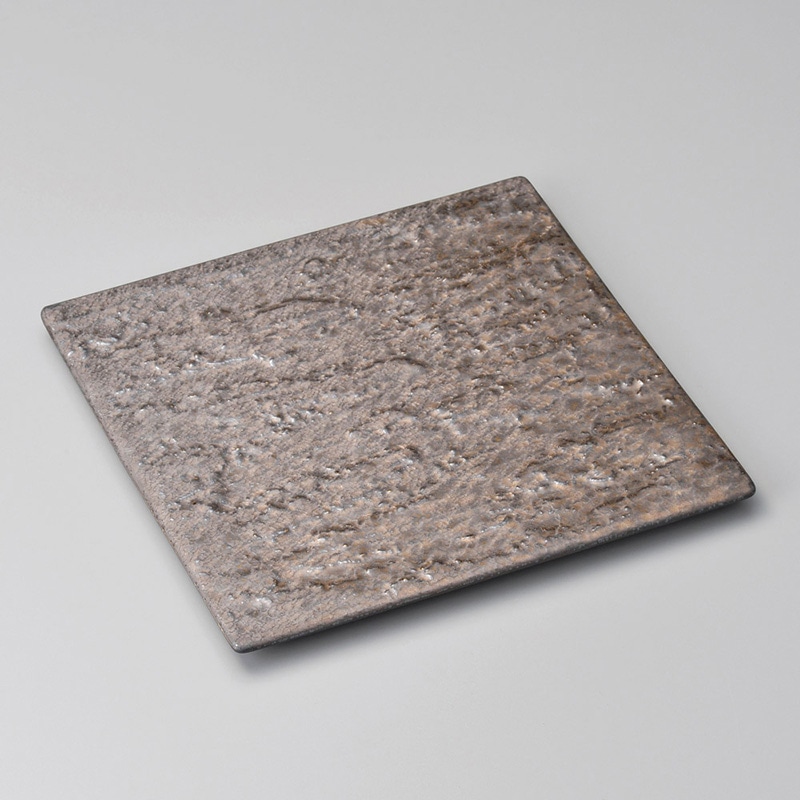山万 18708-140 金結晶石肌27cm正角皿  1個（ご注文単位1個）【直送品】