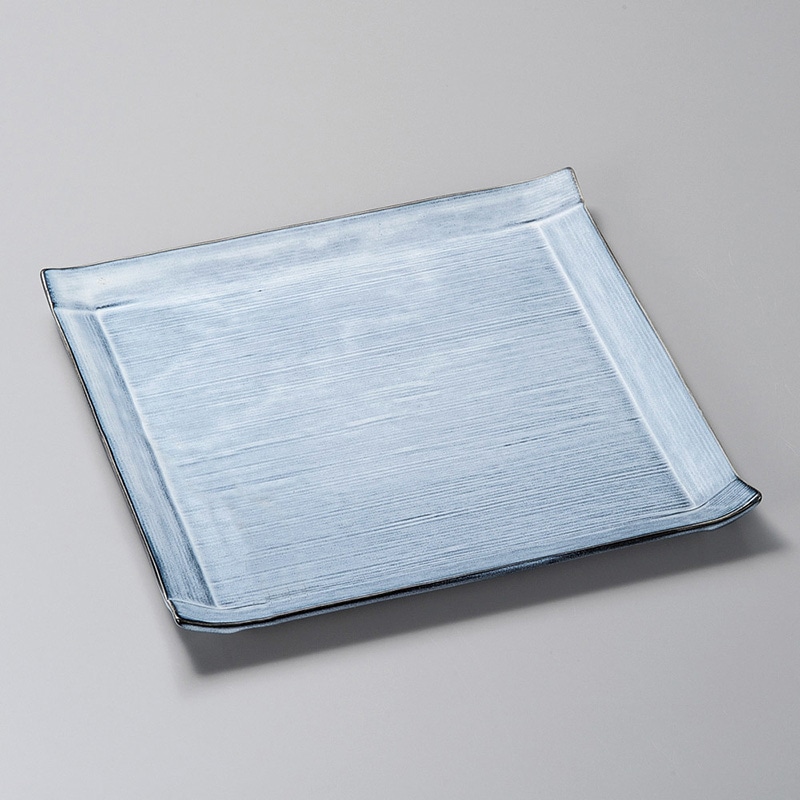 山万 22907-450 青カスミ角皿 (大) 1個（ご注文単位1個）【直送品】