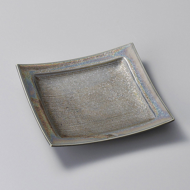 山万 23227-290 虹彩千段角皿(小)  1個（ご注文単位1個）【直送品】