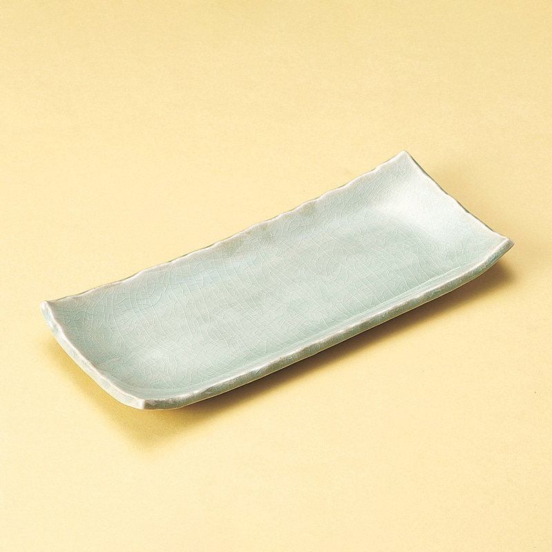 山万 24208-580 うすみどりさんま皿 1個（ご注文単位1個）【直送品】