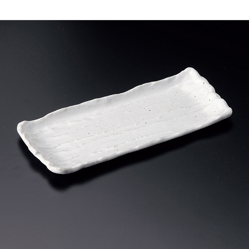 山万 24213-570 荒ソギ白サンマ皿 1個（ご注文単位1個）【直送品】