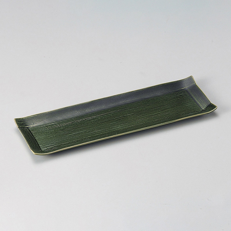 山万 24803-190 織部コヨリ長皿(大) 1個（ご注文単位1個）【直送品】