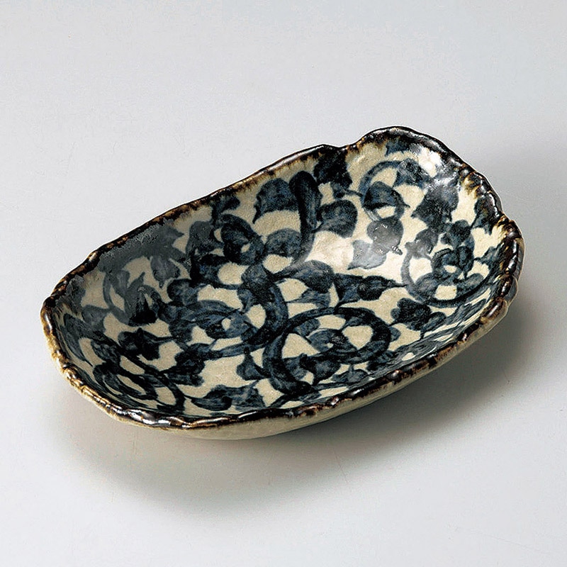 山万 25915-510 唐草煮物皿 1個(ご注文単位1個)【直送品】
