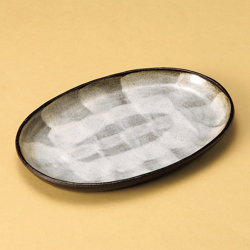 山万 26201-570 備前志野8.5小判皿 1個(ご注文単位1個)【直送品】