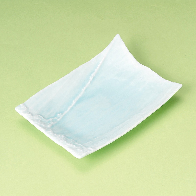 山万 27007-290 青白磁しぶき盛皿 1個（ご注文単位1個）【直送品】