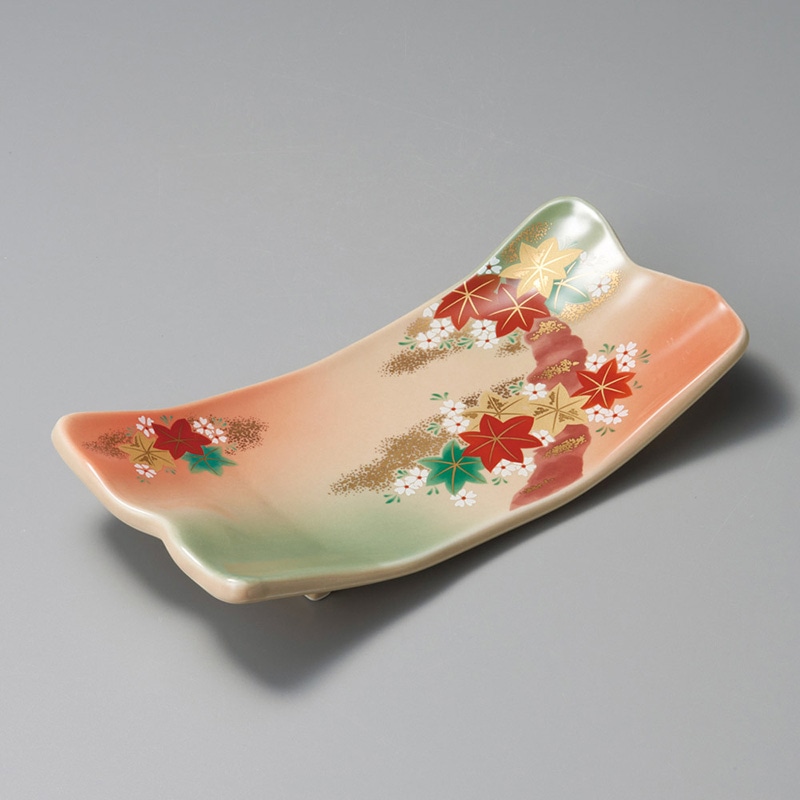 山万 27309-290 錦春秋焼物皿 1個（ご注文単位1個）【直送品】