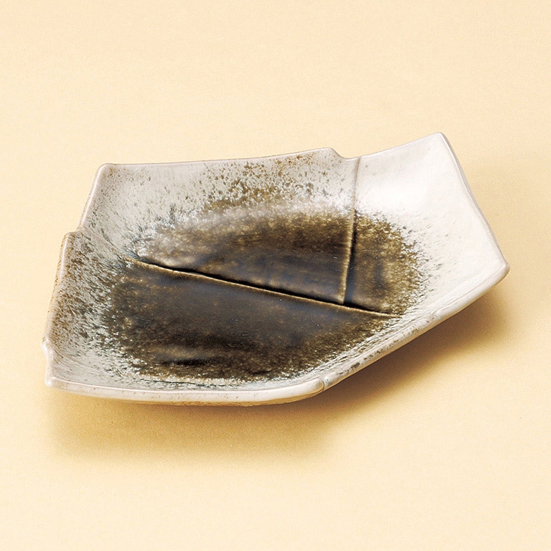 山万 27817-570 織部かすみ結び7.0皿 1個(ご注文単位1個)【直送品】