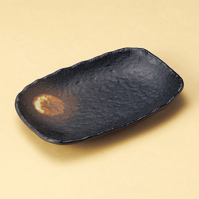 山万 28016-570 おぼろ備前8.0長角皿 1個(ご注文単位1個)【直送品】