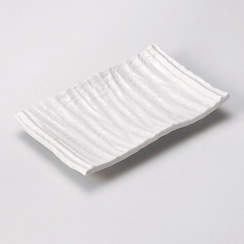 山万 28107-130 白マット焼物皿 1個(ご注文単位1個)【直送品】