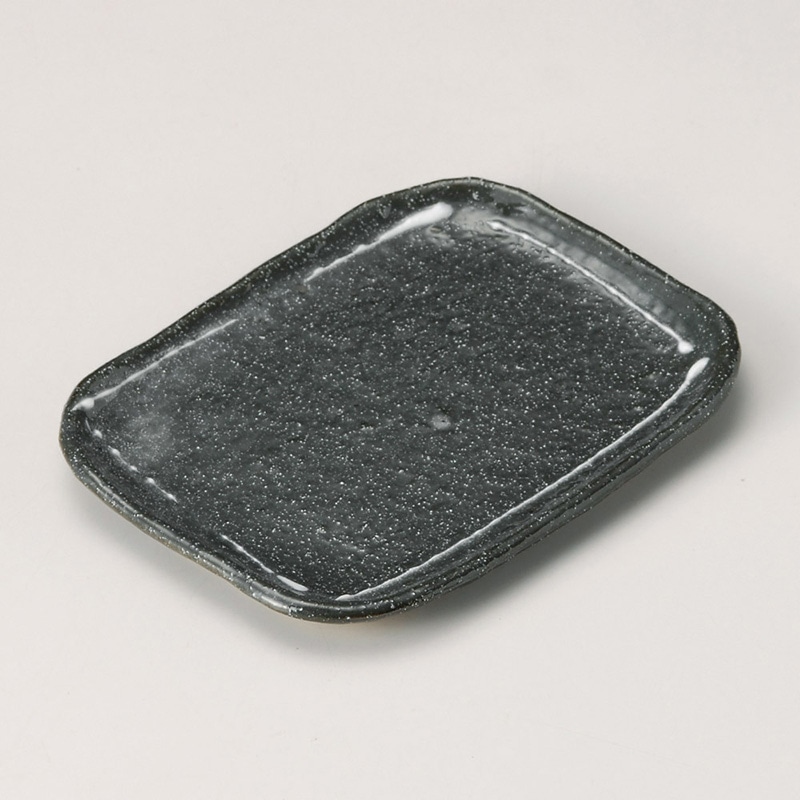 山万 28925-580 黒化粧一珍5.0長角皿 1個（ご注文単位1個）【直送品】
