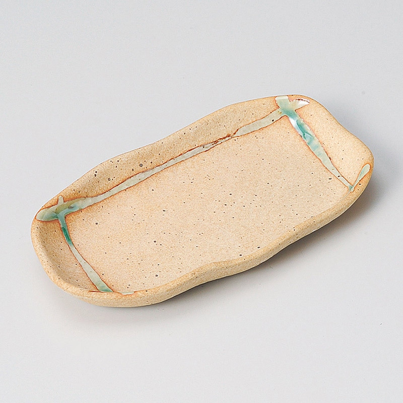 山万 29120-570 黄粉引6寸変形串皿 1個（ご注文単位1個）【直送品】