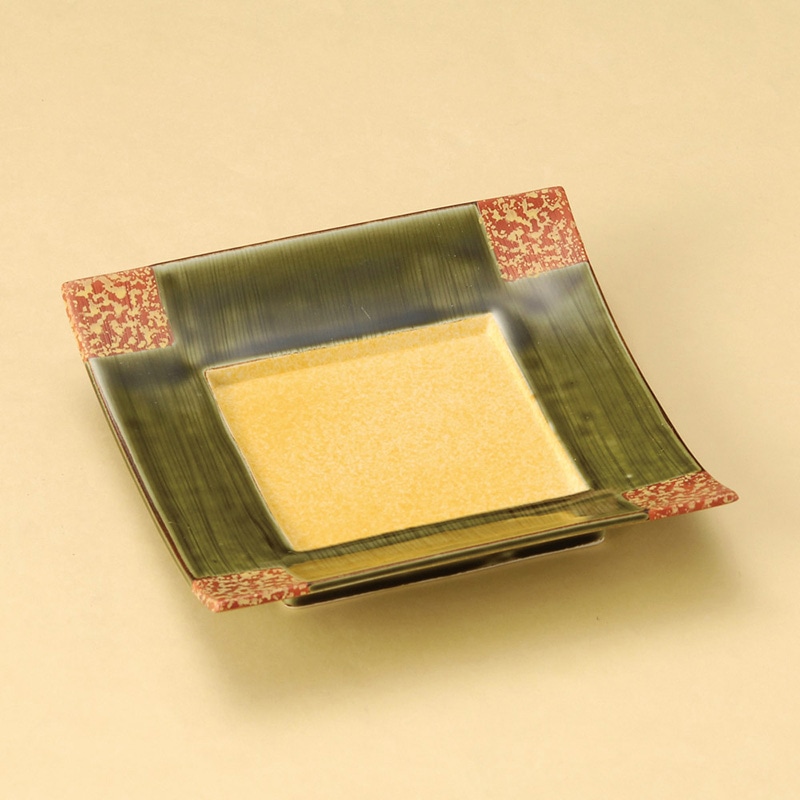 山万 29305-180 四方錆織部四角皿 1個（ご注文単位1個）【直送品】