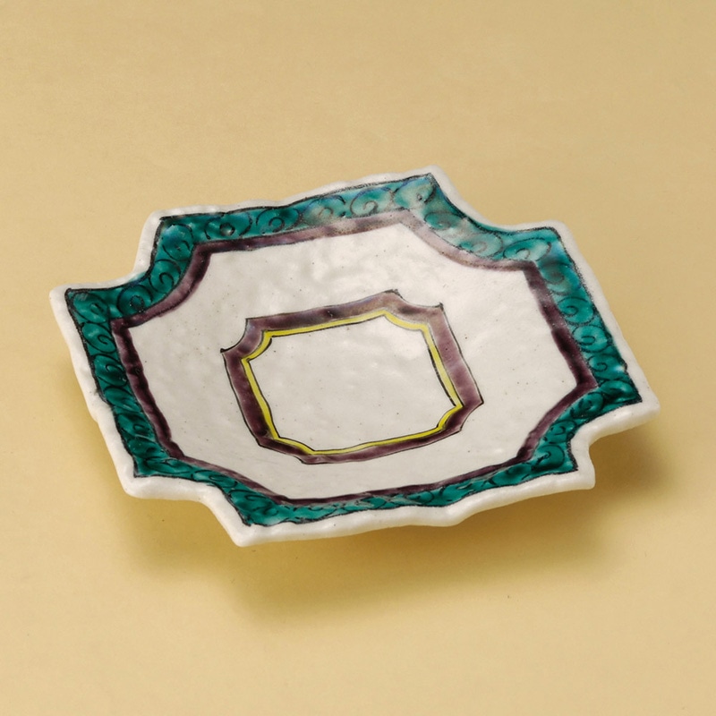 山万 29303-180 九谷筋四つ切皿 1個（ご注文単位1個）【直送品】