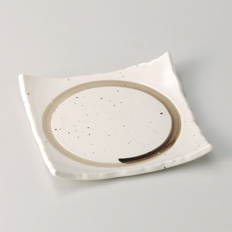 山万 29514-230 わ角ちぎり皿(白) 1個（ご注文単位1個）【直送品】