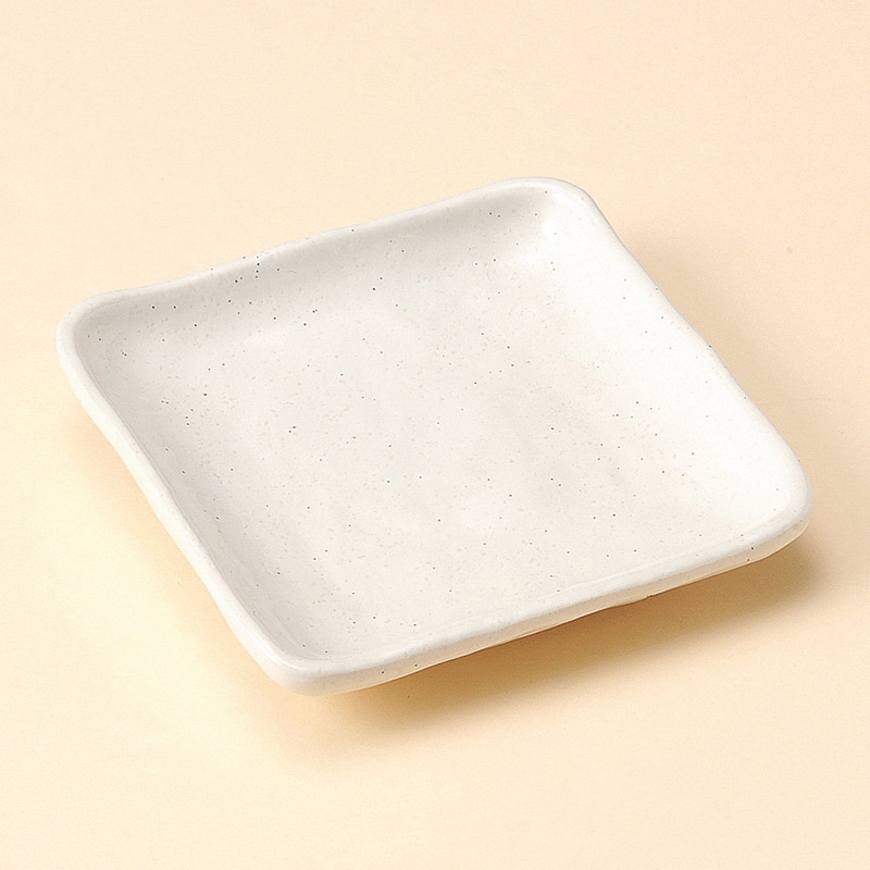 山万 29625-570 粉引 正角中皿 1個（ご注文単位1個）【直送品】