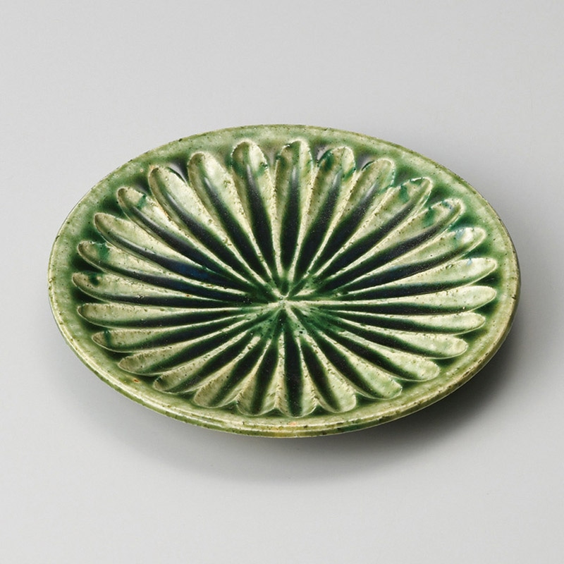 山万 29704-510 総織部しのぎ50皿 1個（ご注文単位1個）【直送品】