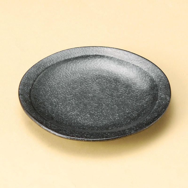 山万 29814-310 銀黒丸々取皿(大) 1個（ご注文単位1個）【直送品】