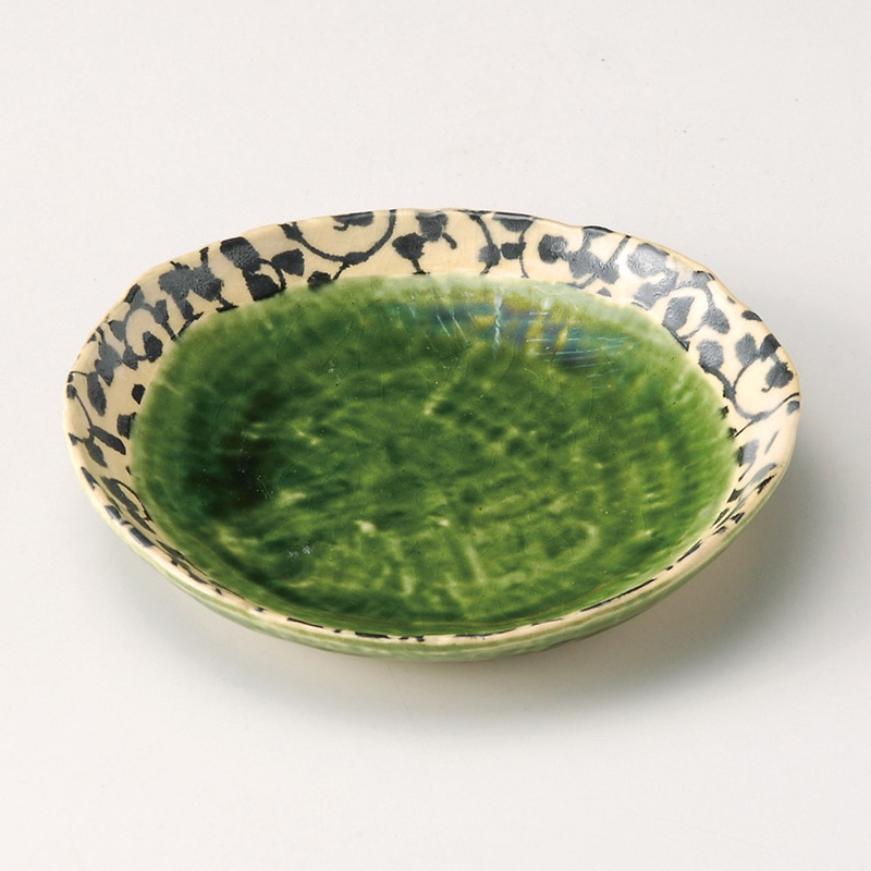 山万 30015-570 唐草織部銘々皿 1個（ご注文単位1個）【直送品】