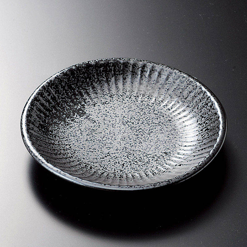 山万 30209-310 ソギいぶし黒中皿 1個（ご注文単位1個）【直送品】