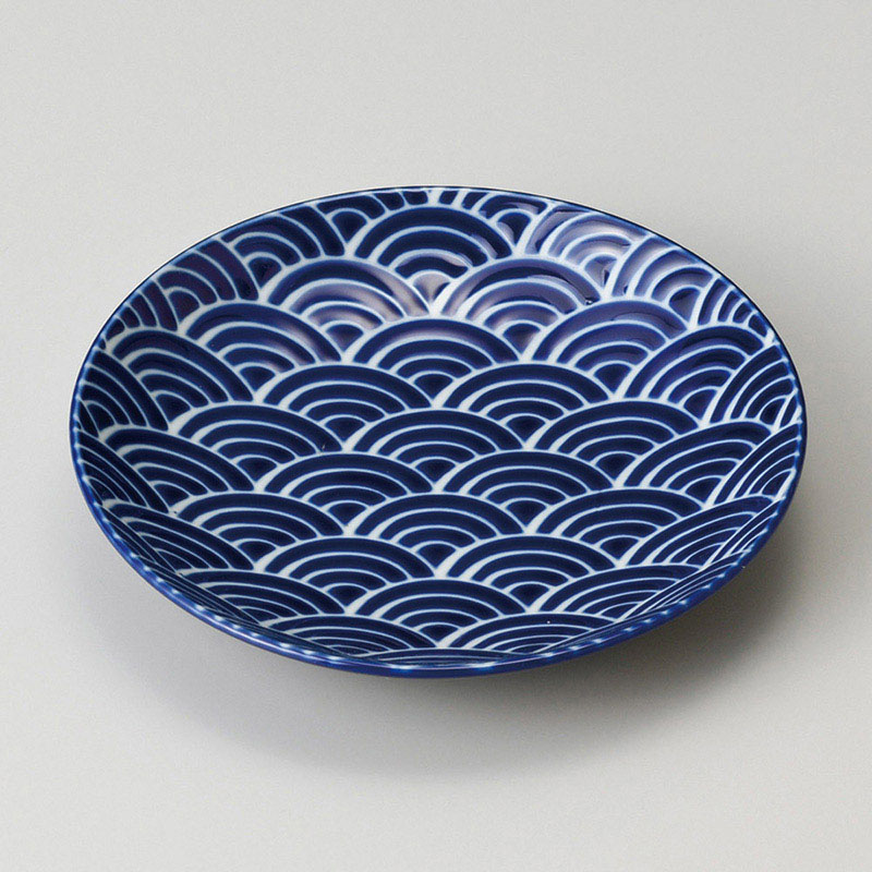 山万 22510-190 瑠璃なみ5.0皿 1個（ご注文単位1個）【直送品】