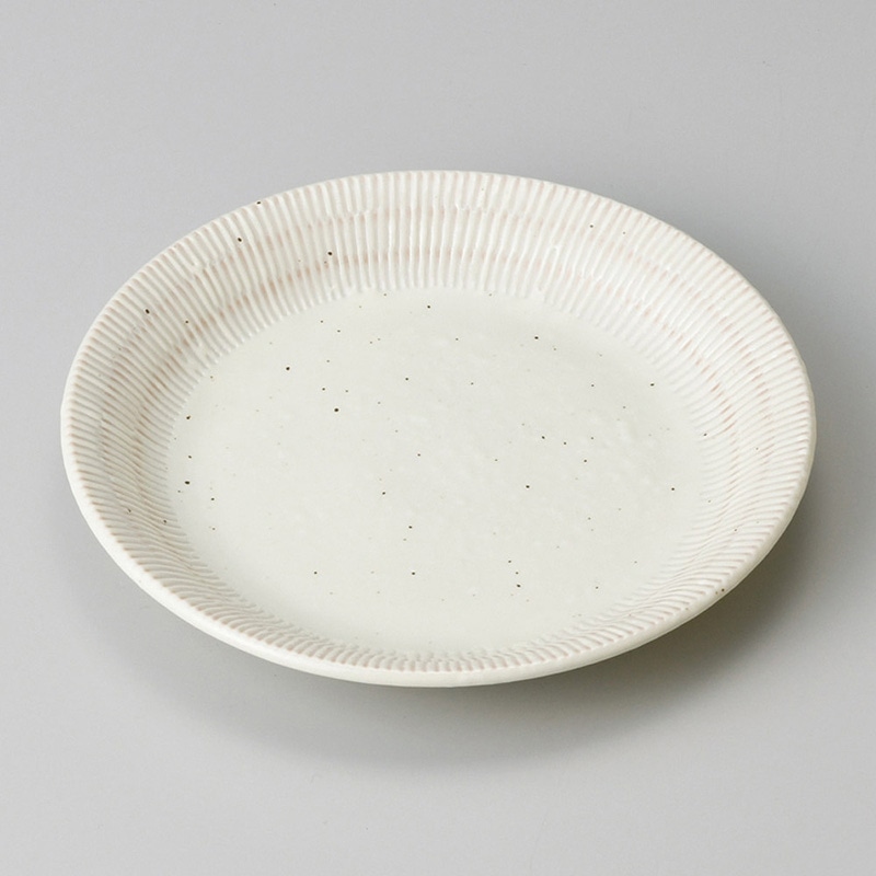 山万 22420-190 粉引トチリ16cプレート 1個（ご注文単位1個）【直送品】