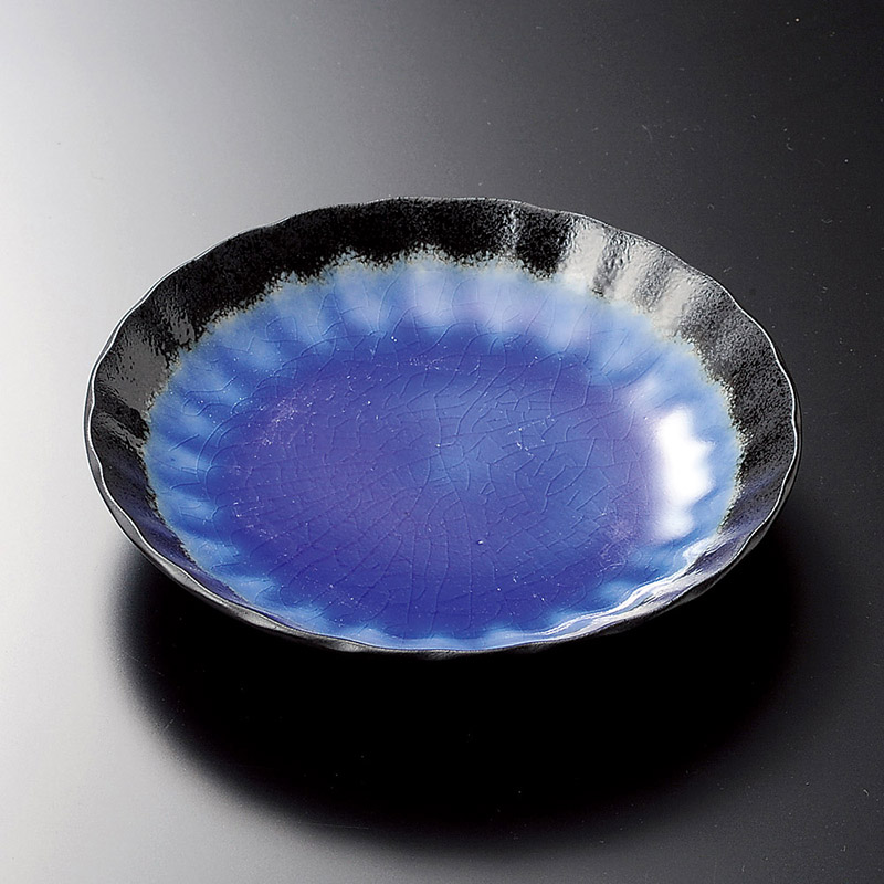 >山万 30956-570 深海(青)4.0皿 1個(ご注文単位1個)【直送品】