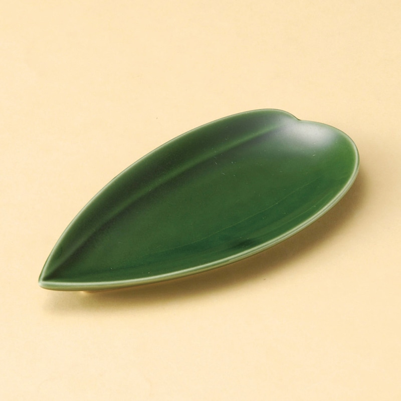 山万 30705-400 織部笹皿 1個（ご注文単位1個）【直送品】