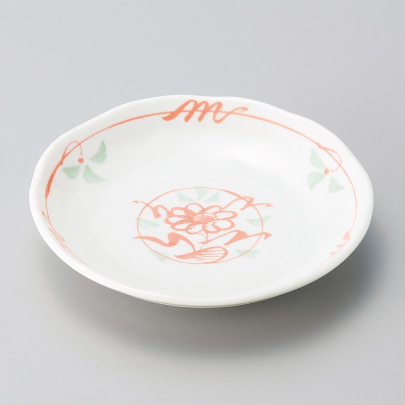 山万 30939-200 赤絵紋四寸皿 1個（ご注文単位1個）【直送品】