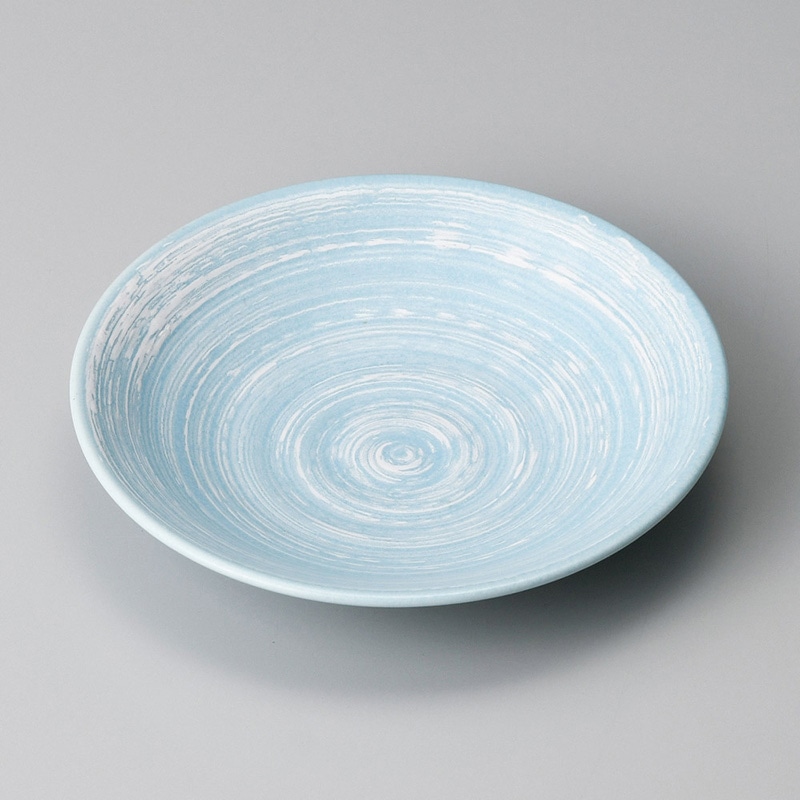 山万 30909-020 水色しぶきリップル5.0皿 1個（ご注文単位1個）【直送品】
