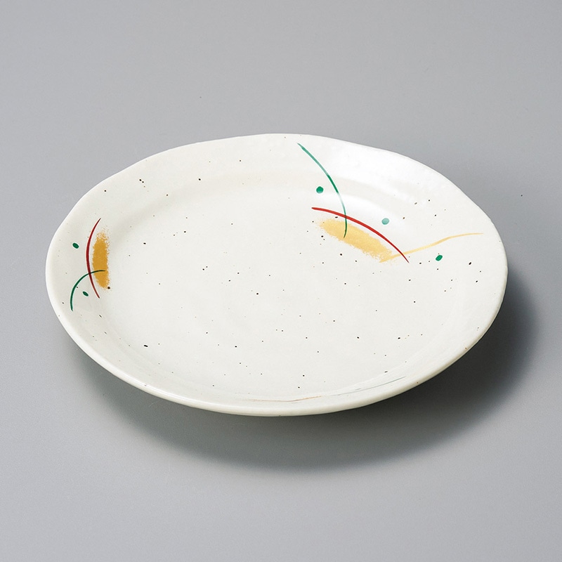 山万 30936-550 赤絵むさしの4.0丸皿 1個（ご注文単位1個）【直送品】