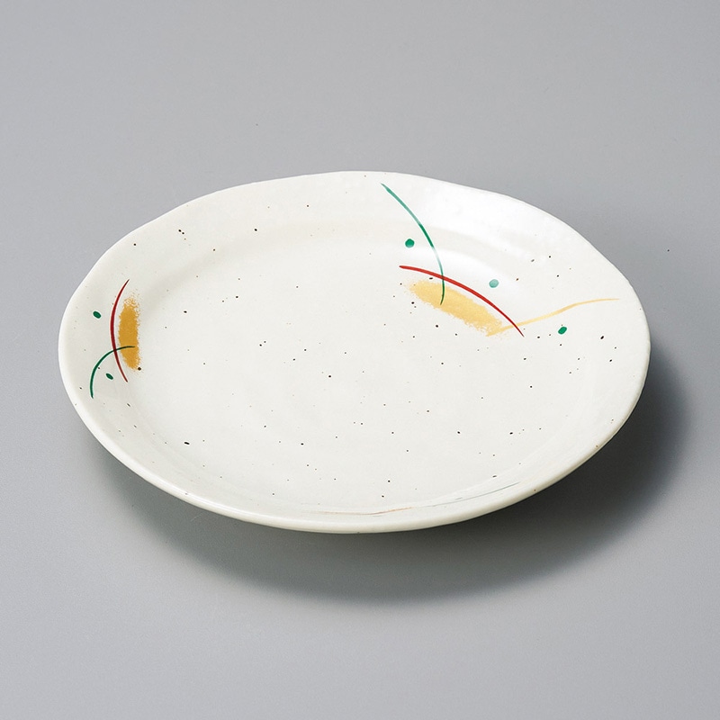 山万 30937-550 赤絵むさしの3.5丸皿 1個（ご注文単位1個）【直送品】