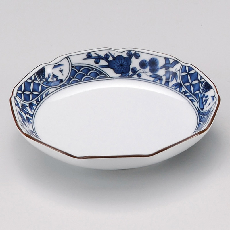 山万 31307-430 染付松竹梅小皿 1個(ご注文単位1個)【直送品】